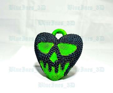 Knitting Poison heart keychain