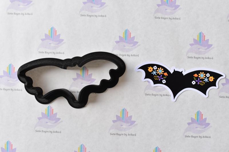 Halloween Bat Floral Bat Cookie Cutter 8 cm