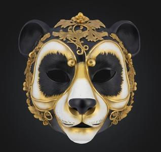 Animal Panda Prom Face Mask - Panda Prom Patter Mask 3D print model