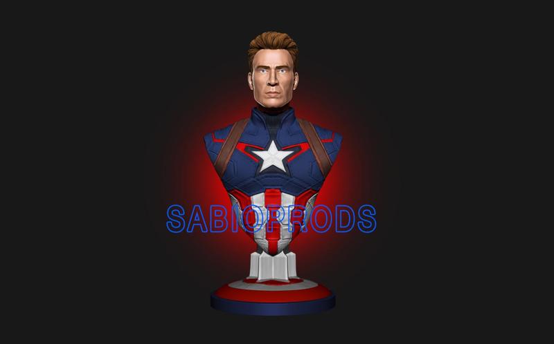 CAPTAIN AMERICA_CHRIS EVANS_3DMODEL SABIOPRODS 3D PRINT MODEL