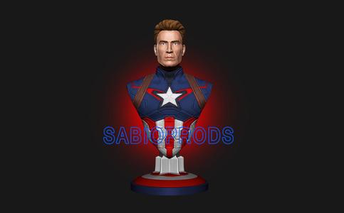 CAPTAIN AMERICA_CHRIS EVANS_3DMODEL SABIOPRODS 3D PRINT MODEL