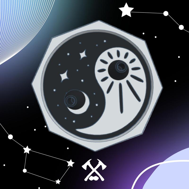 Double sun-moon incense holder