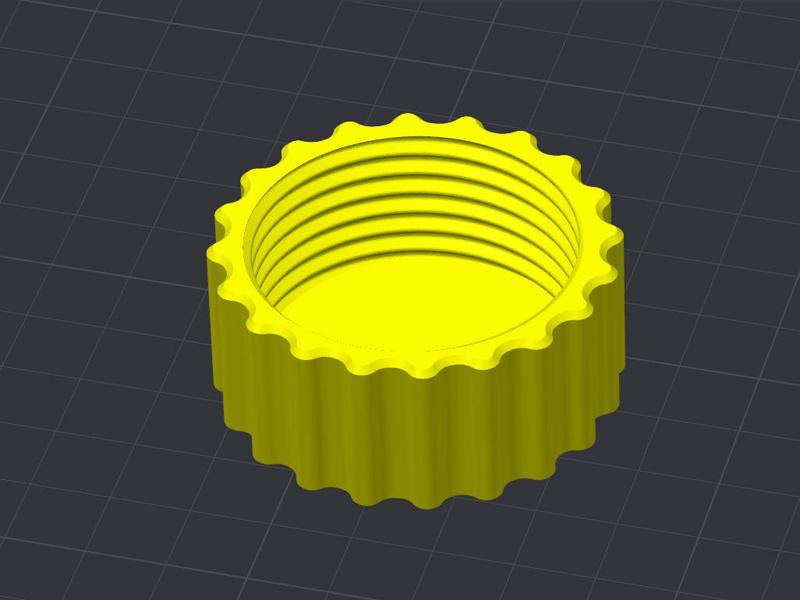 40x3 / 1-1/4"x3 Threaded Cap