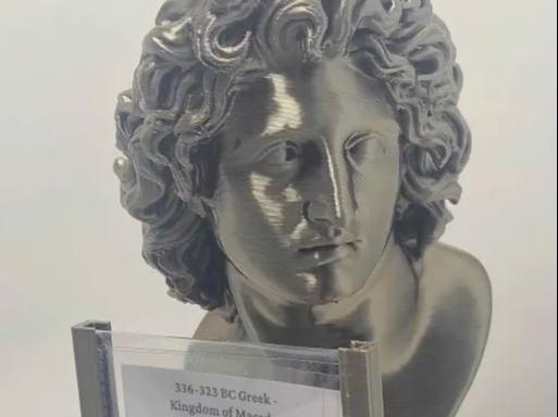 Alexander the Great Bust Coin Flip Display