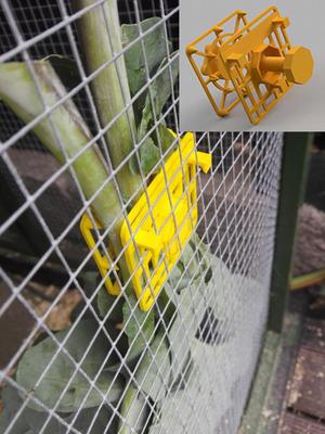 Veggie feeder for chickens - Pinza para vegetales en gallinero