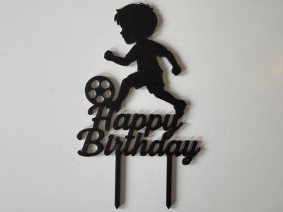Birthday Cake Topper Football Boy 
