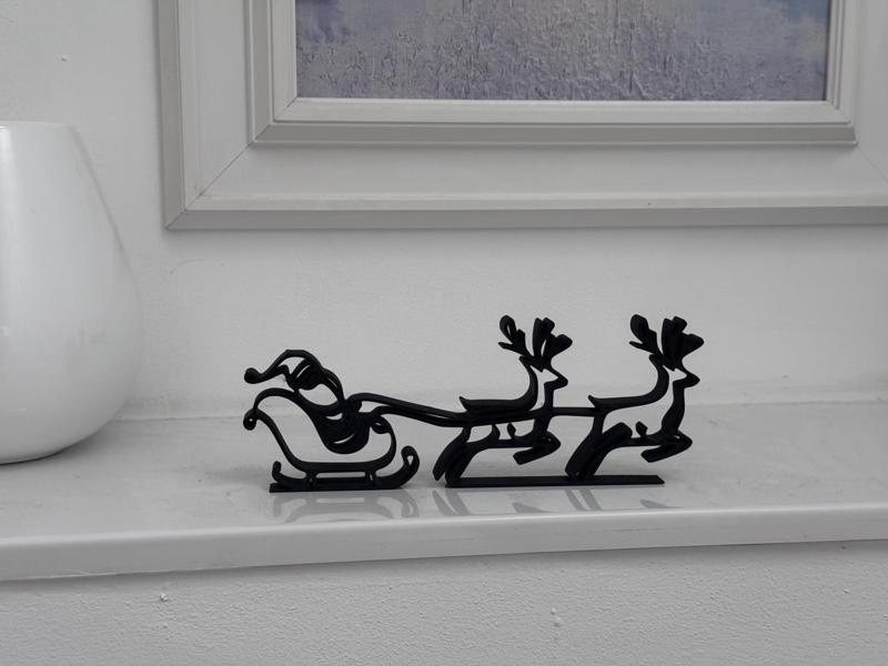 Santa’s Sleigh with Reindeers Christmas Decoration
