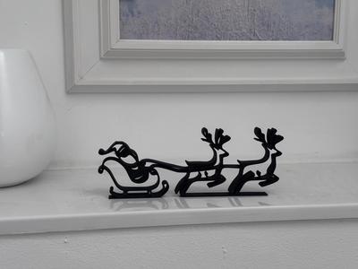 Santa’s Sleigh with Reindeers Christmas Decoration
