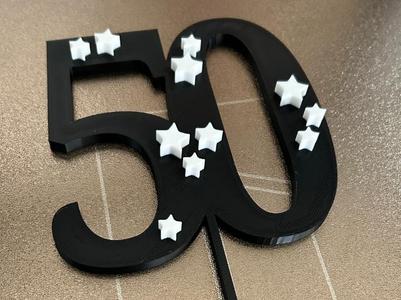 50th Birthday Cake Topper