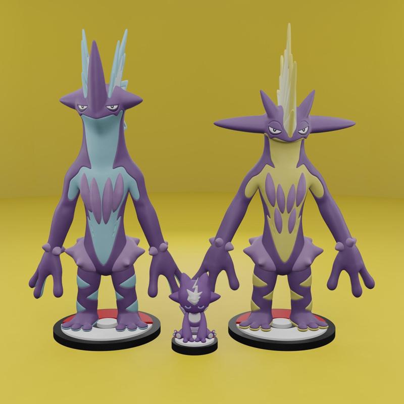 Pokemon No. 848, 849 Toxel, Toxtricity (Amped & Low Key Form)