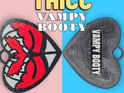 THICC Vampy Booty Heart Butt Pendant