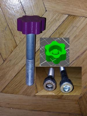 M10 screw hex knob (for e.g. steering wheel)