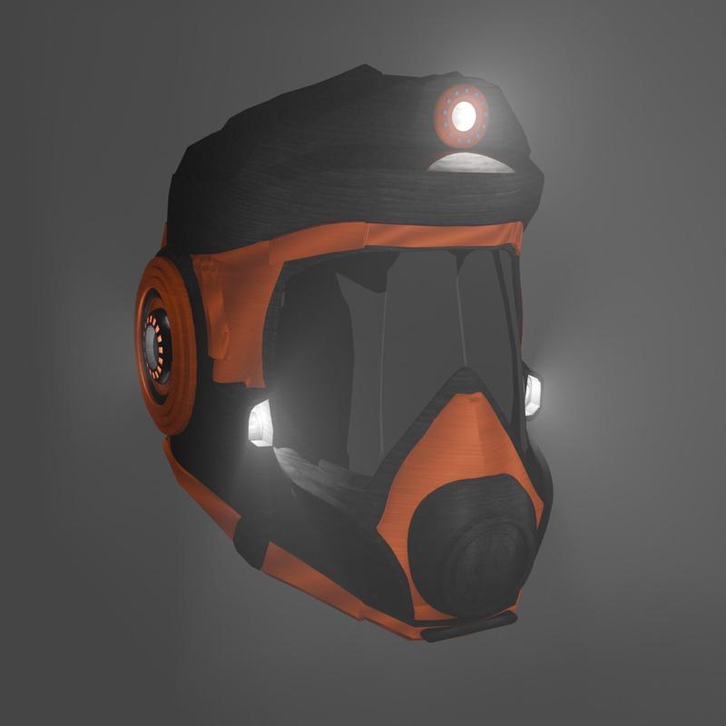 Half-Life Inspired HEV Helmet Gordon Freeman Suit Cosplay Display Wearable w/space for Internal Lights, Split STL