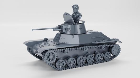 Type 2 Ke-To Light Tank + 2 Tankmen (Japan, WW2)