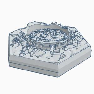 Sci-Fi Destroyed Building 42 43 44 Hex Map Scale HMSSFD042 HMSSFD043 HMSSFD044