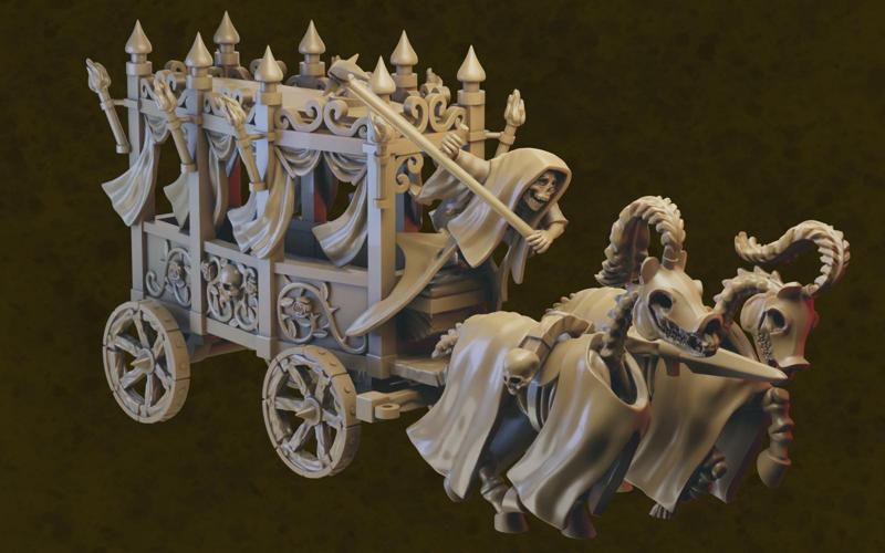 Black Coach miniature (32mm, modular)