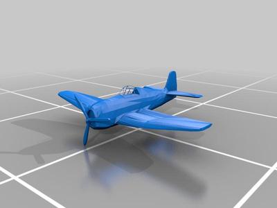 Low Poly Grumman Hellcat (STL)
