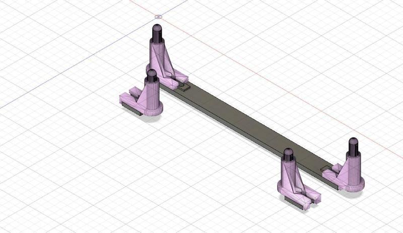 Tamiya Midnight Pumpkin Body Mount & Shock Brace (Metal und Plastic)