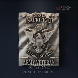AMERICAN VETERAN 3d stl file for CNC