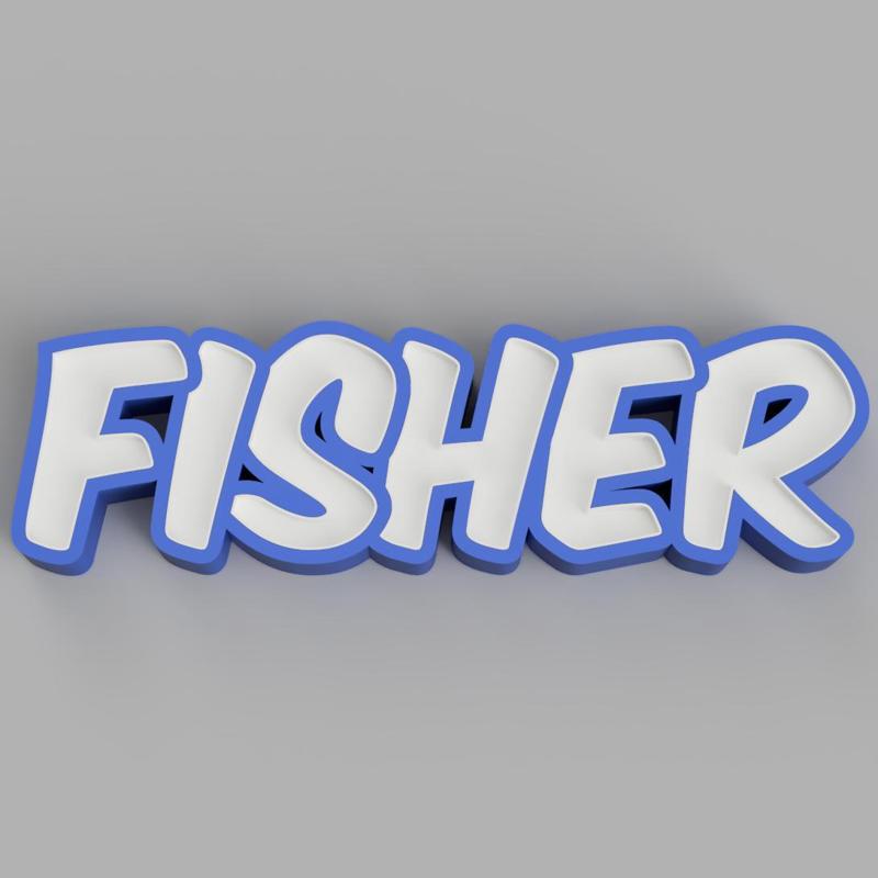 NAMELED FISHER- LED LAMP WITH NAME