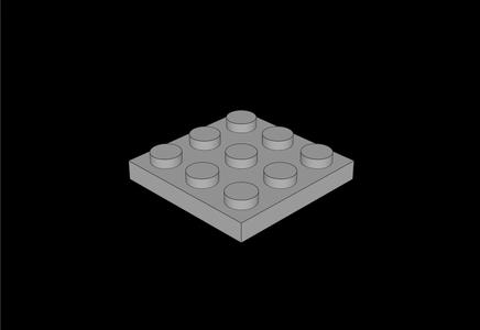 Lego Compatible (11212.dat) Plate 3 x 3