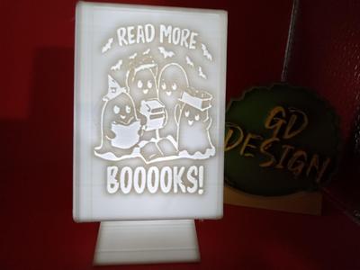 Ghost Read More Booooks! Halloween Book Light