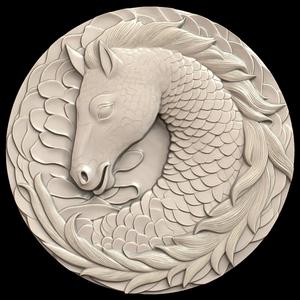 3D Model STL File for CNC Router/Laser & 3D Printer A Horse with Snake Scales that Glows in the Dark