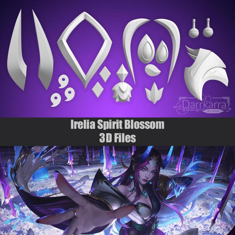 Irelia Spirit Blossom Accessories League of Legends STL files
