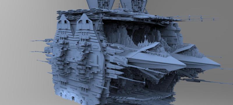 Prison colony Cube Space station Huge