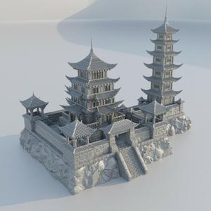 Mountain Temple 28 MM Tabletop Terrain