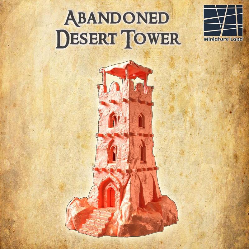 Abandoned Desert Tower 28 mm Tabletop Terrain