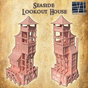 Seaside Lookout House 28 mm Tabletop Terrain