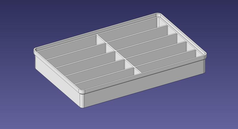 2x3 units, third height, 5x2 grid Stackable Insertbox