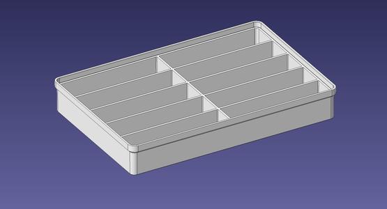 2x3 units, third height, 5x2 grid Stackable Insertbox