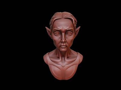 Elf Beast Bust