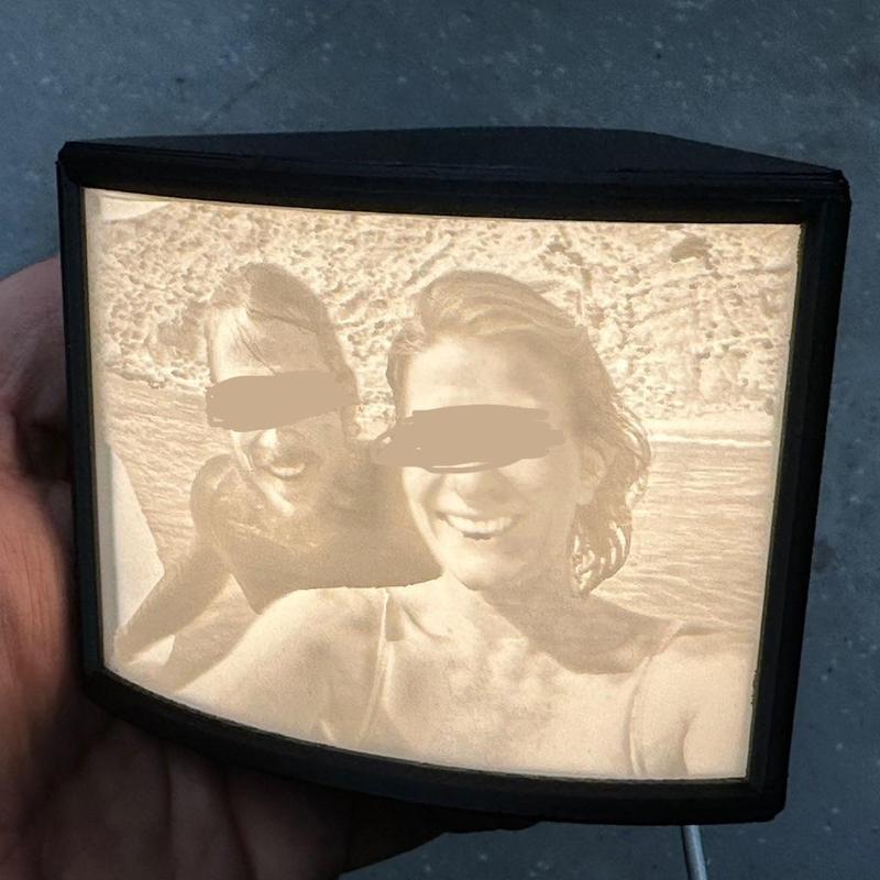 Curved Lithophane Box - Micro-USB version