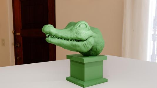 caiman head bust stl