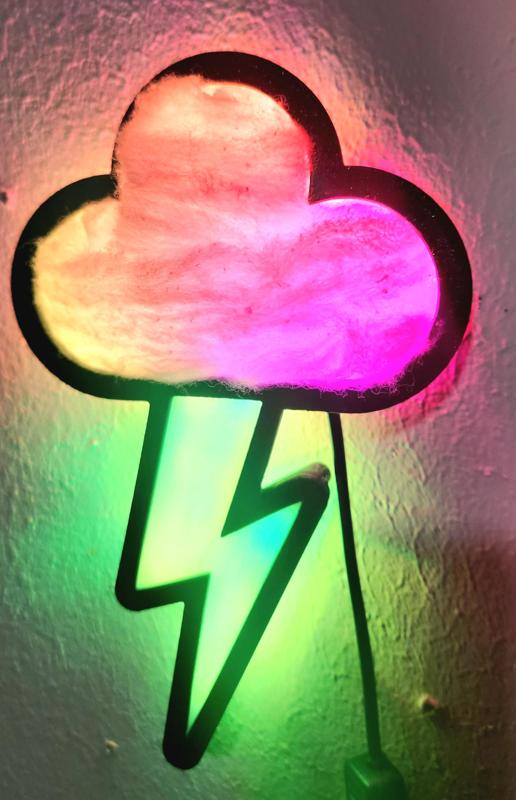 Rainbow and Storm Cloud Neopixel Night Lights