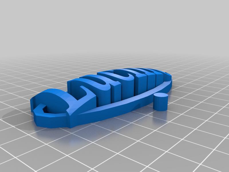 Lucille keychain name tag