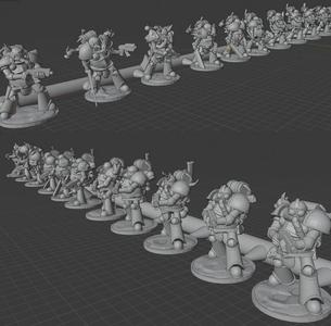 free demonic blight troopers sprue (13 6mm / 8mm minis)