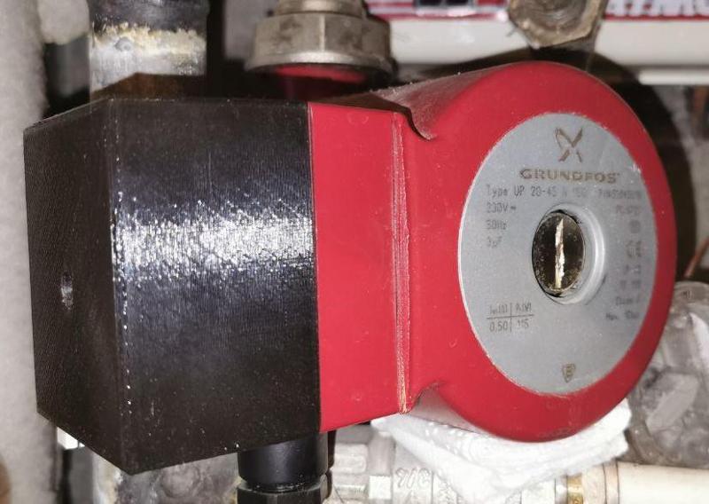 Grundfos UP 20-45 cover for home automation (Shelly 1PM)