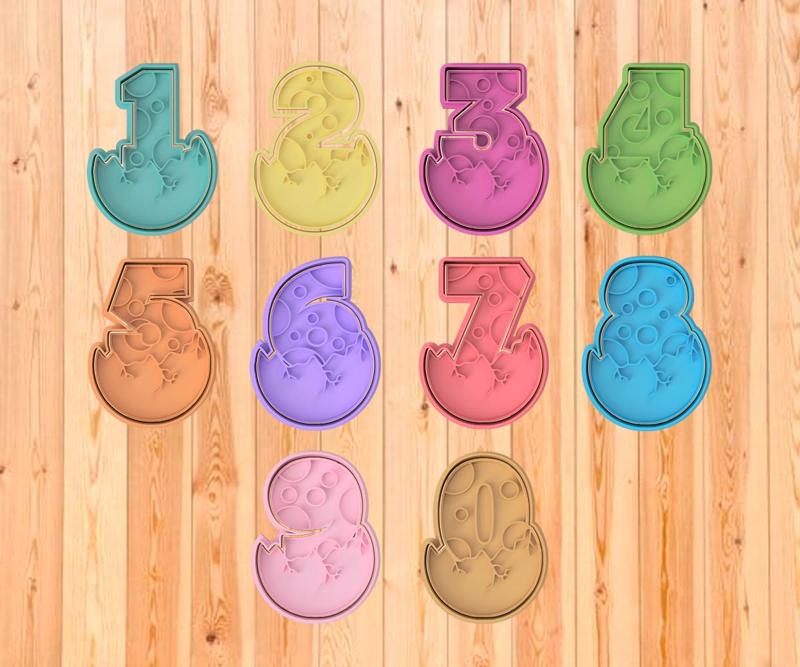 Dinosaur egg cutter numbers for cookies and dough - Cookies