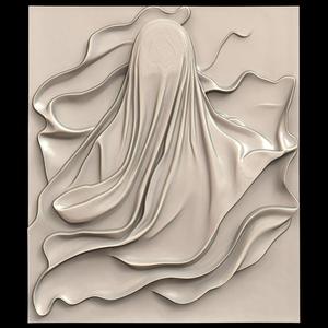 3D Model STL File for CNC Router/Laser & 3D Printer A Faceless Ghost that Appears in Photos but Not in Real Life 2