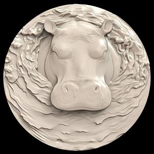 3D Model STL File for CNC Router/Laser & 3D Printer A Hippopotamus that Can Swim in Lava Without Being Harmed