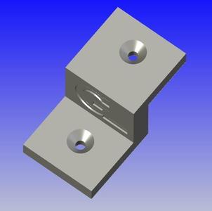 1/2" Bracket for Plywood mount 3 mmx45 degr hole (1/2"=12mm) /膠合板支架/पलईवड मउट क लए बरकट