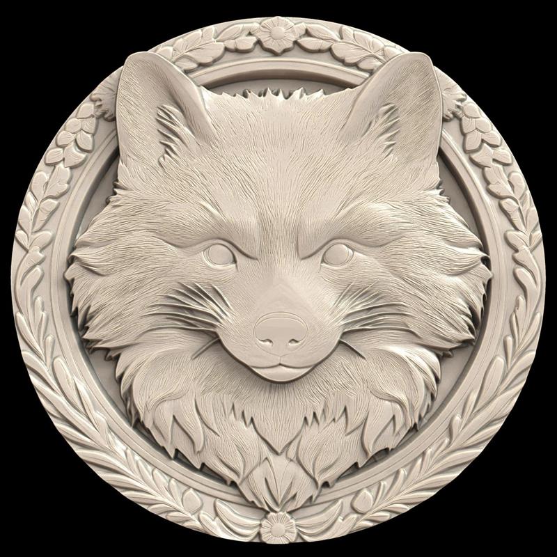 3D Model STL File for CNC Router/Laser & 3D Printer A Raccoon Dog That Lives in the Siberian Tundra 2
