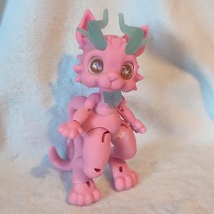 BJD Doll furry cat with horn