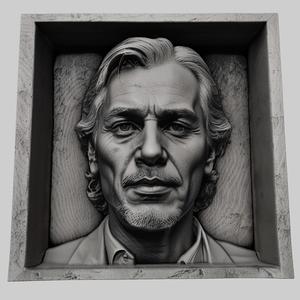 Andrea Bocelli head relief singer
