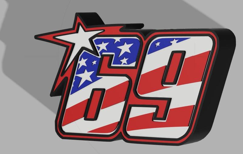 boite lumineuse lightbox lampe pilote Nicky Hayden numéro 69 moto gp