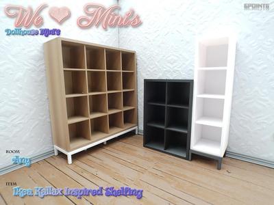 Dollhouse - Ikea Kallax Inspired Shelfs 1:18 1:12